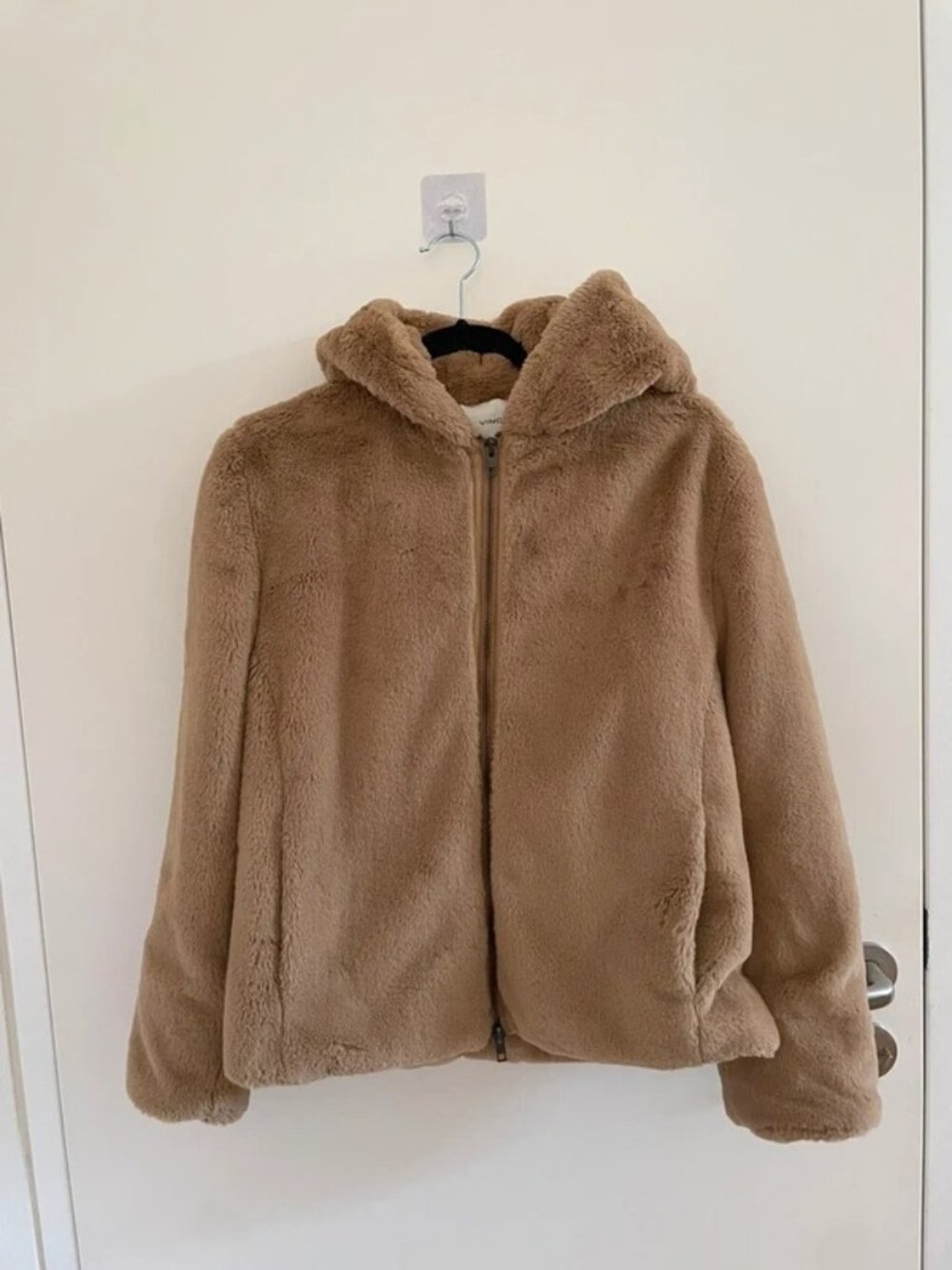 Vince Faux-Fur Teddy Jacket Camel S